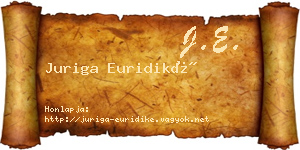 Juriga Euridiké névjegykártya